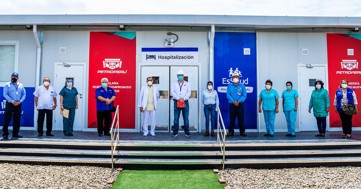 Trabajadores de salud agradecen donación de Hospital Modular Talara